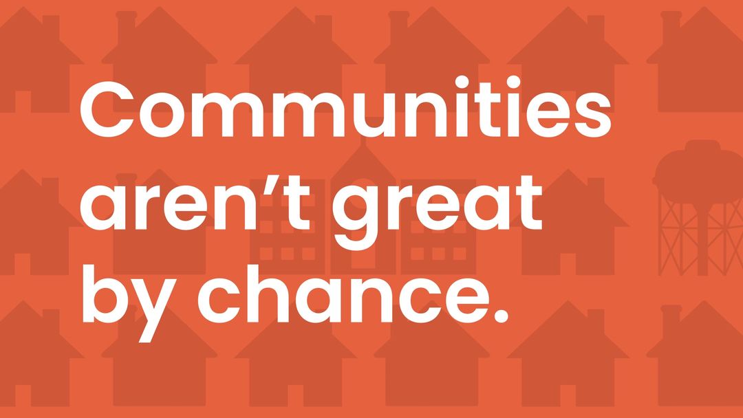 Screenshot of a levy campaign video for the Millard Public Schools Foundation featuring the text "Communities aren't great by chance"