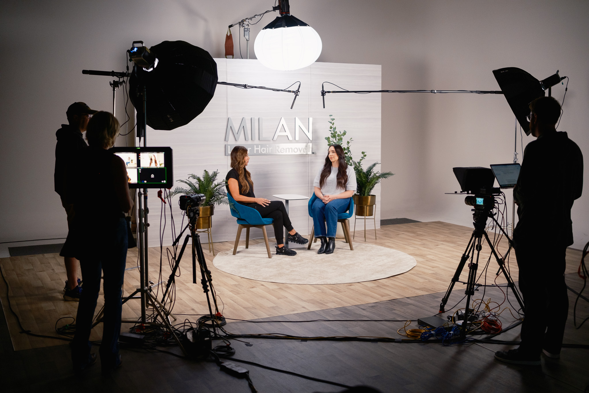 Interview setup on the Barely Filtered set